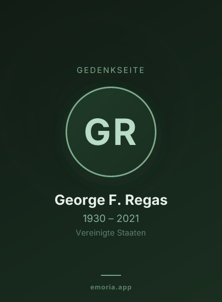 Gedenkportrait von George F. Regas