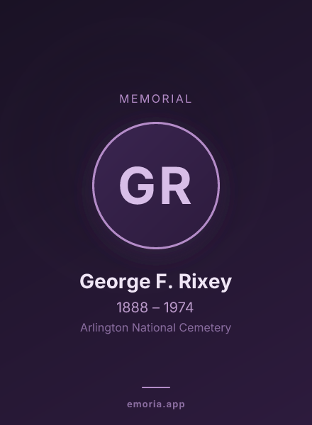 Memorial portrait of George F. Rixey