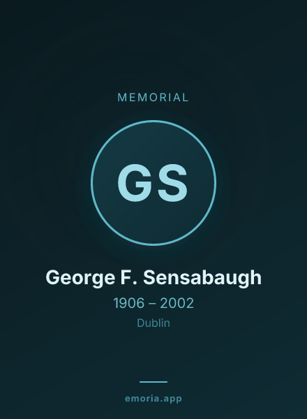 Memorial portrait of George F. Sensabaugh