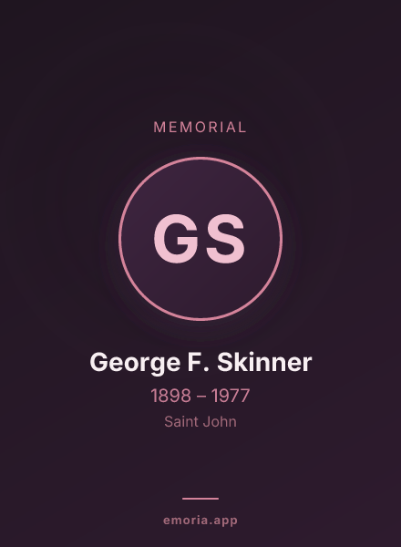 Memorial portrait of George F. Skinner