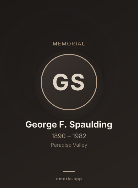 Memorial portrait of George F. Spaulding