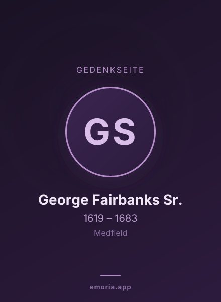Gedenkportrait von George Fairbanks Sr.