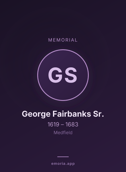 Memorial portrait of George Fairbanks Sr.