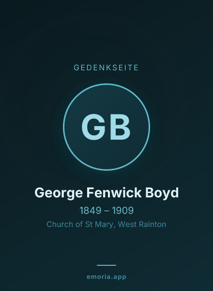 Gedenkportrait von George Fenwick Boyd