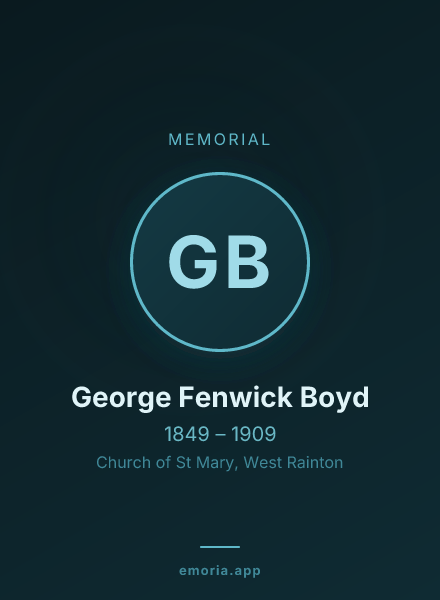 Memorial portrait of George Fenwick Boyd