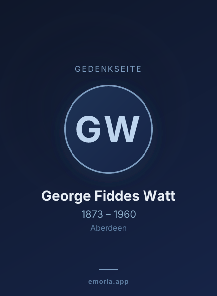 Gedenkportrait von George Fiddes Watt
