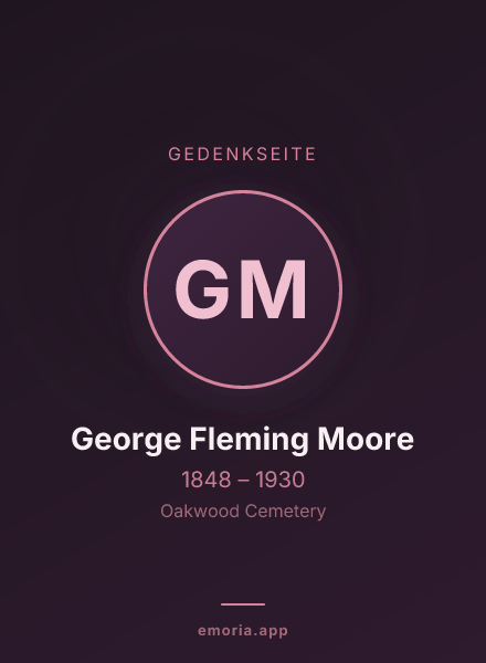 Gedenkportrait von George Fleming Moore