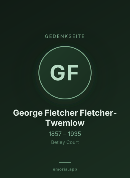 Gedenkportrait von George Fletcher Fletcher-Twemlow