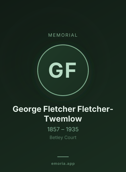 Memorial portrait of George Fletcher Fletcher-Twemlow