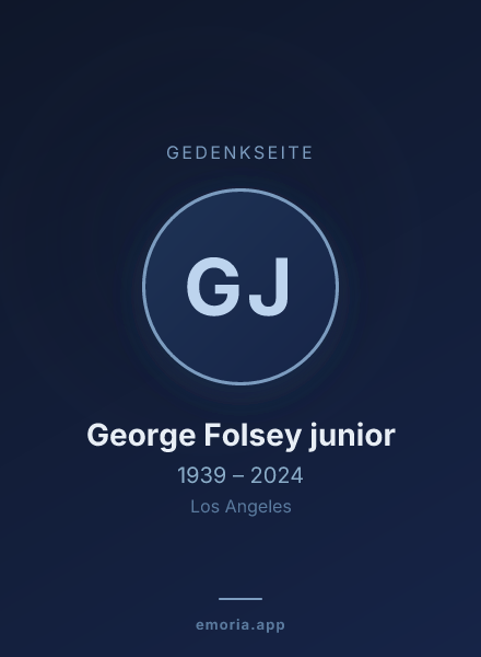 Gedenkportrait von George Folsey junior