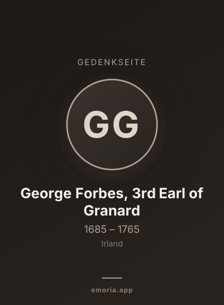 Gedenkportrait von George Forbes, 3rd Earl of Granard