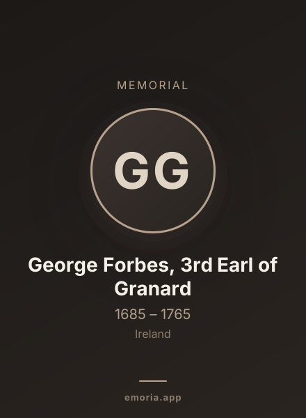 Memorial portrait of George Forbes, 3rd Earl of Granard