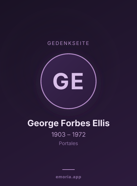 Gedenkportrait von George Forbes Ellis