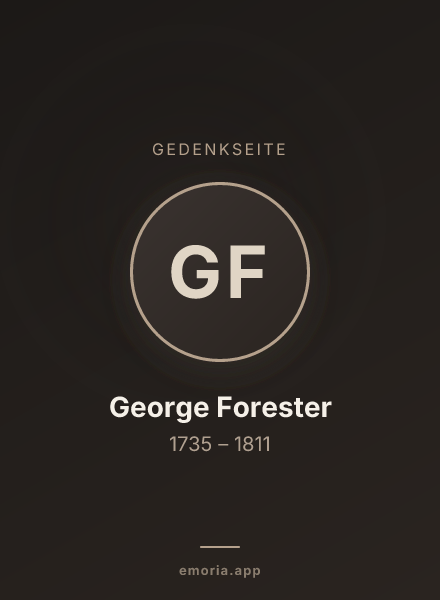 Gedenkportrait von George Forester