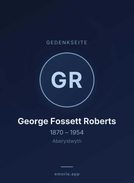 Gedenkportrait von George Fossett Roberts