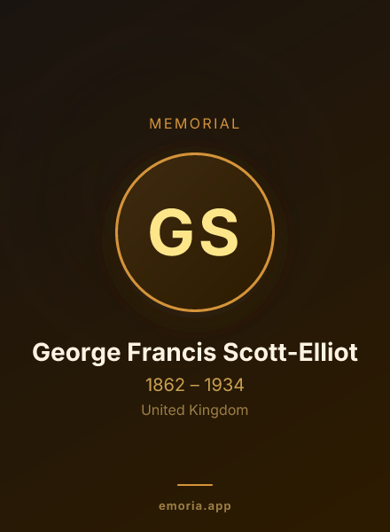 Memorial portrait of George Francis Scott-Elliot