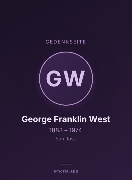 Gedenkportrait von George Franklin West