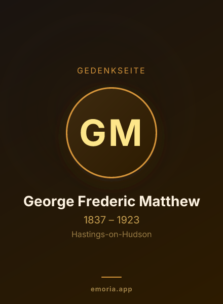 Gedenkportrait von George Frederic Matthew