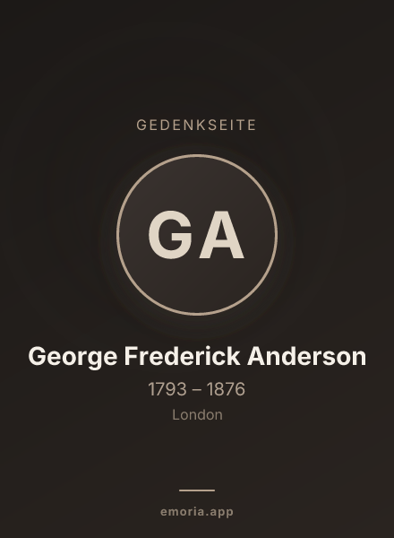 Gedenkportrait von George Frederick Anderson