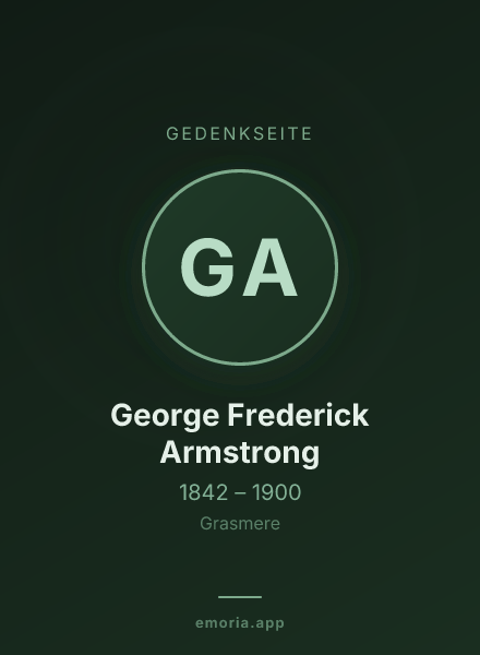 Gedenkportrait von George Frederick Armstrong