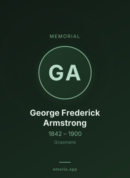 Memorial portrait of George Frederick Armstrong