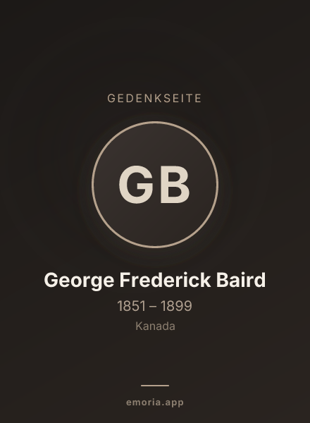 Gedenkportrait von George Frederick Baird