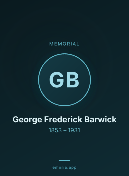 Memorial portrait of George Frederick Barwick