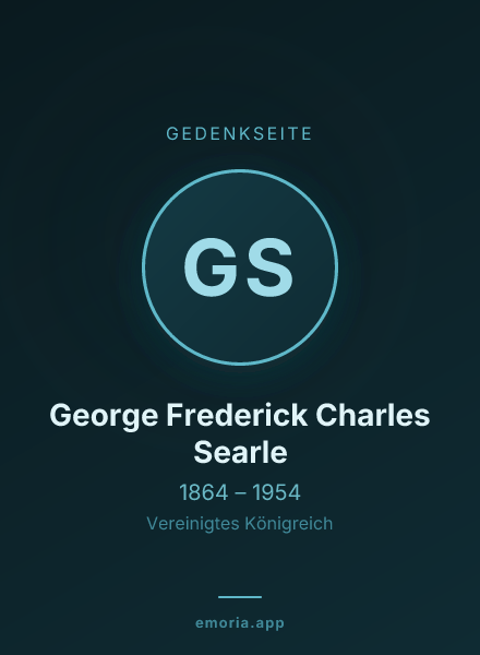 Gedenkportrait von George Frederick Charles Searle