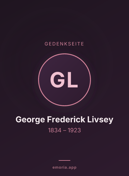 Gedenkportrait von George Frederick Livsey