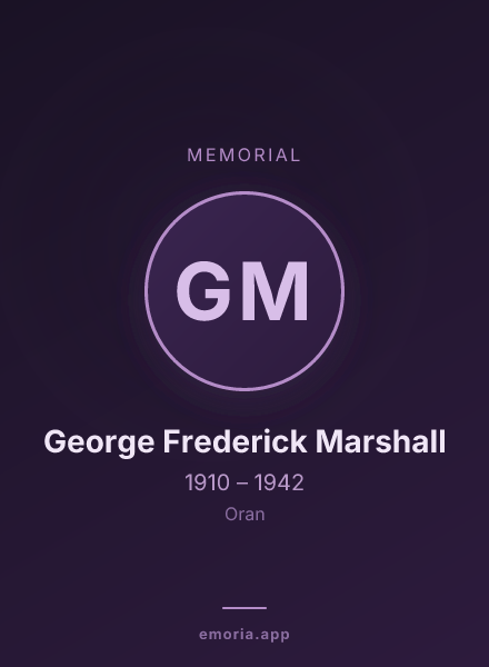 Memorial portrait of George Frederick Marshall