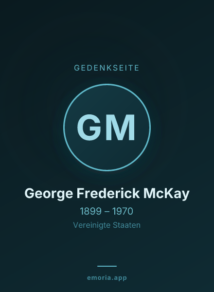 Gedenkportrait von George Frederick McKay