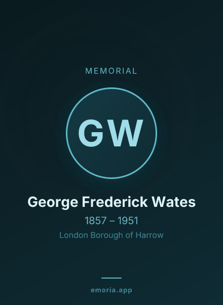 Memorial portrait of George Frederick Wates