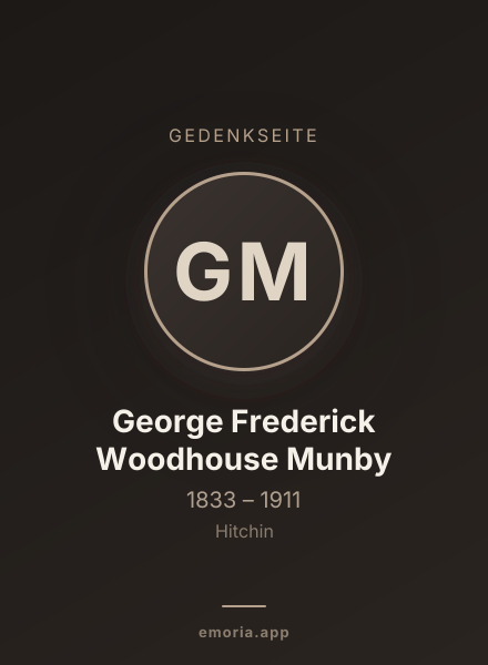 Gedenkportrait von George Frederick Woodhouse Munby
