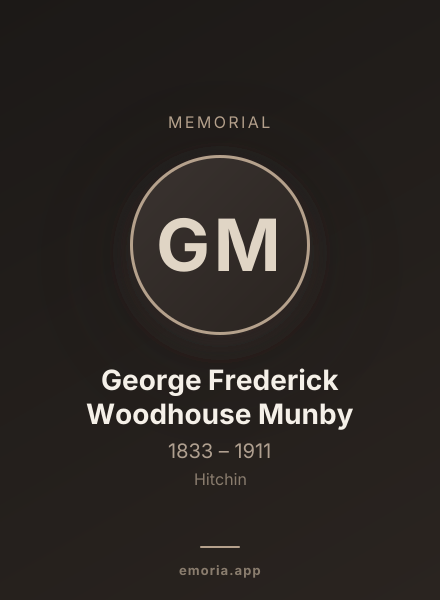 Memorial portrait of George Frederick Woodhouse Munby