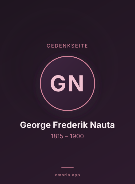 Gedenkportrait von George Frederik Nauta