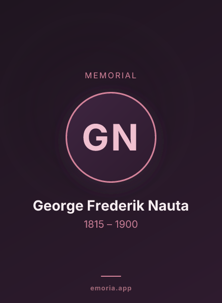 Memorial portrait of George Frederik Nauta