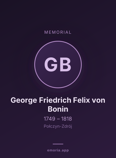 Memorial portrait of George Friedrich Felix von Bonin