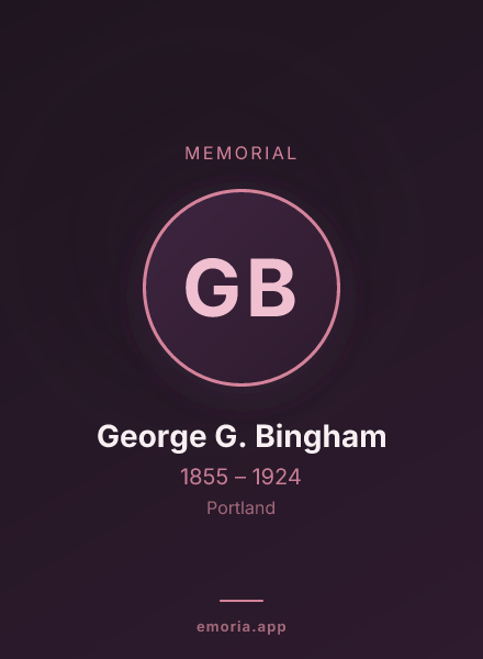 Memorial portrait of George G. Bingham