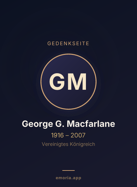 Gedenkportrait von George G. Macfarlane