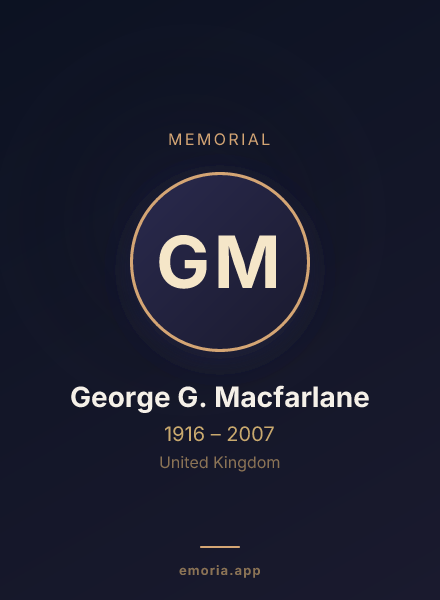 Memorial portrait of George G. Macfarlane