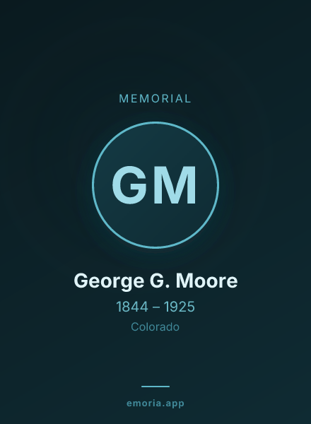 Memorial portrait of George G. Moore