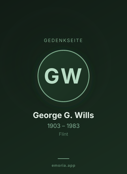 Gedenkportrait von George G. Wills