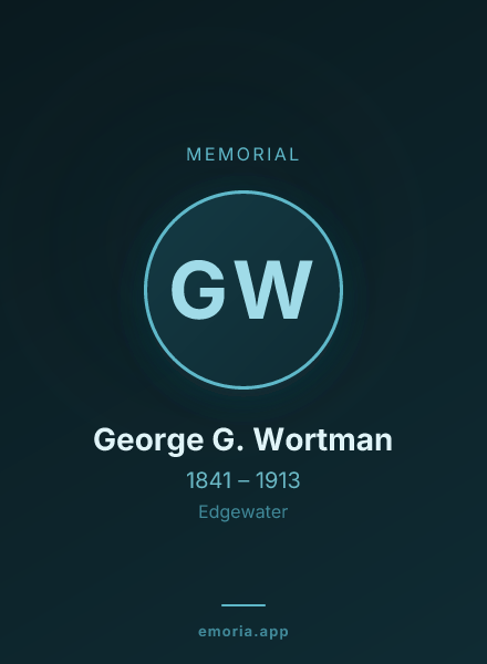 Memorial portrait of George G. Wortman