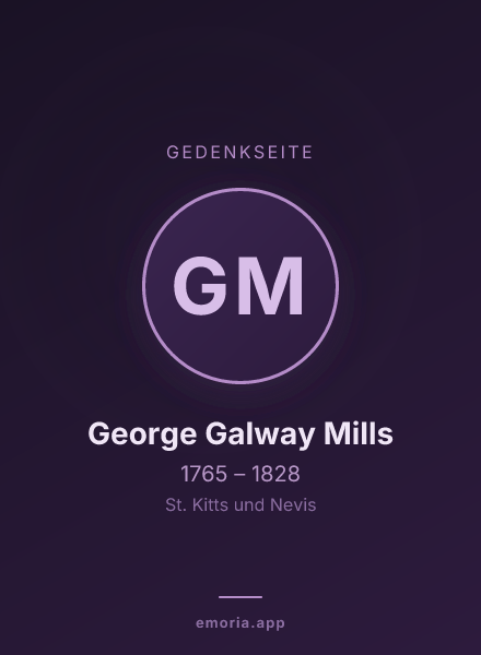 Gedenkportrait von George Galway Mills
