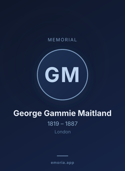 Memorial portrait of George Gammie Maitland