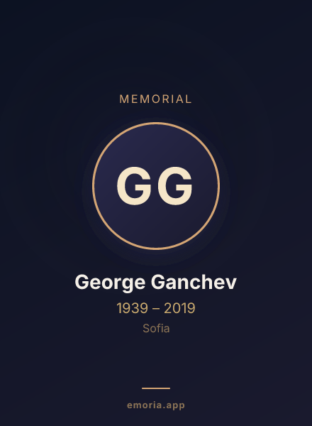Memorial portrait of George Ganchev