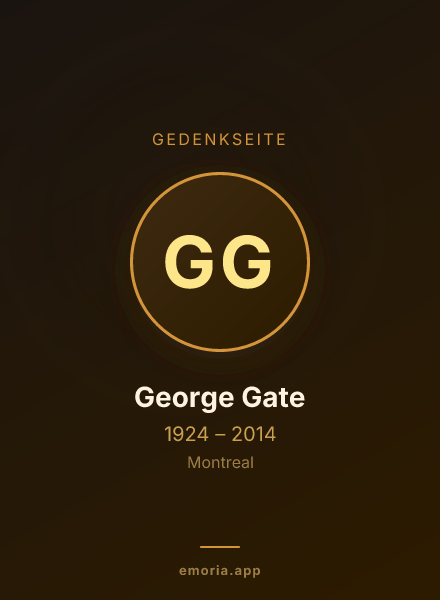 Gedenkportrait von George Gate