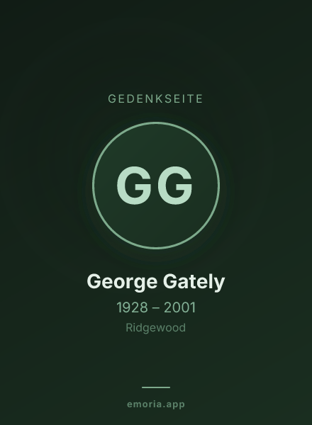 Gedenkportrait von George Gately