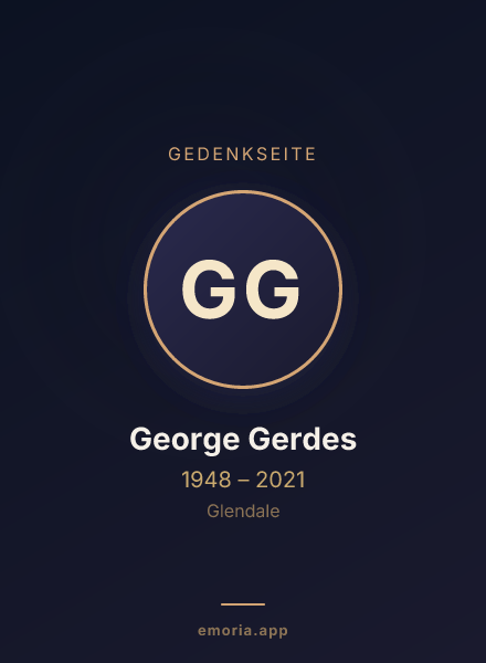 Gedenkportrait von George Gerdes