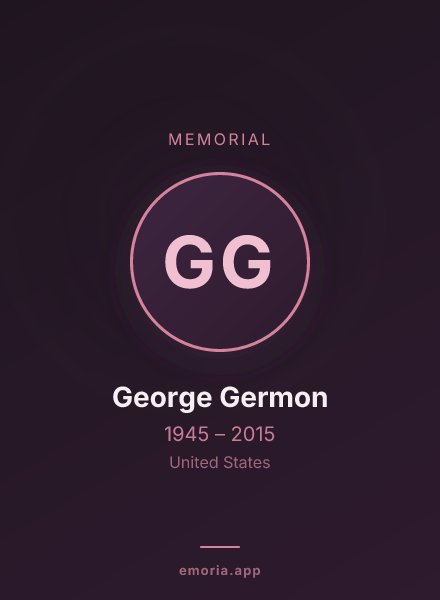 Memorial portrait of George Germon
